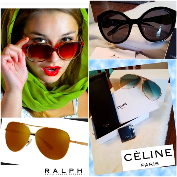 DESIGNER SUNGLASSES Celine, Swarovski, Ralph Lauren - Picture 1 of 3